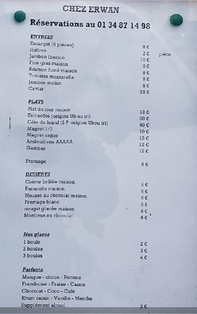 Restaurant Chez Erwan Soupes Soups