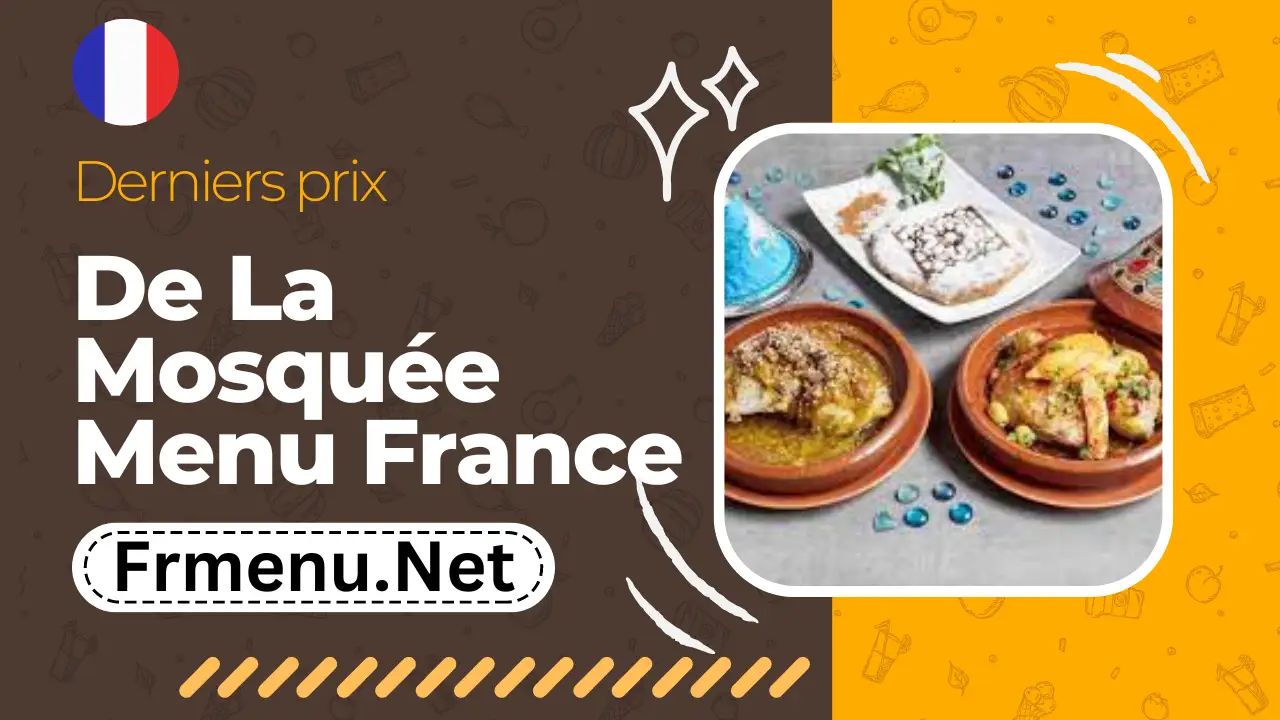 De La Mosquée Menu